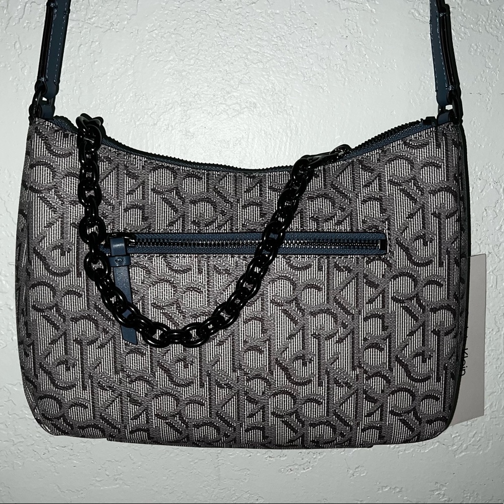 NWT Calvin Klein Blue/Grey Crossbody